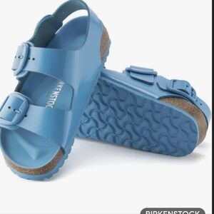 Birkenstock Milano Light Blue Sandals Nwt